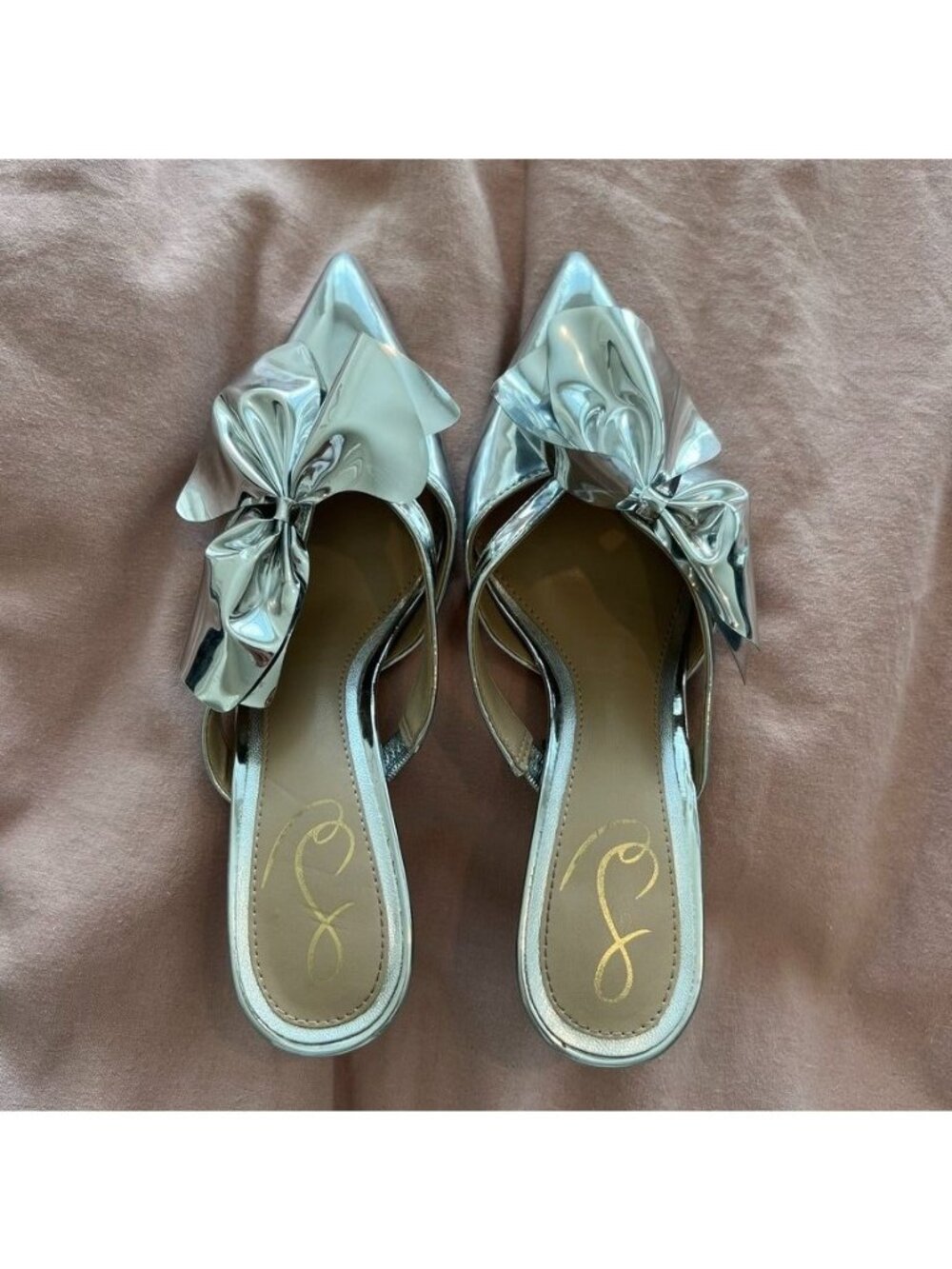 Sam Edelman Veranda Mule Silver Pumps Size 6 NWOT